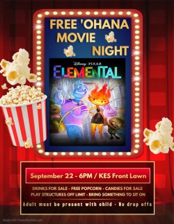 Elemental Movie Night 9/22